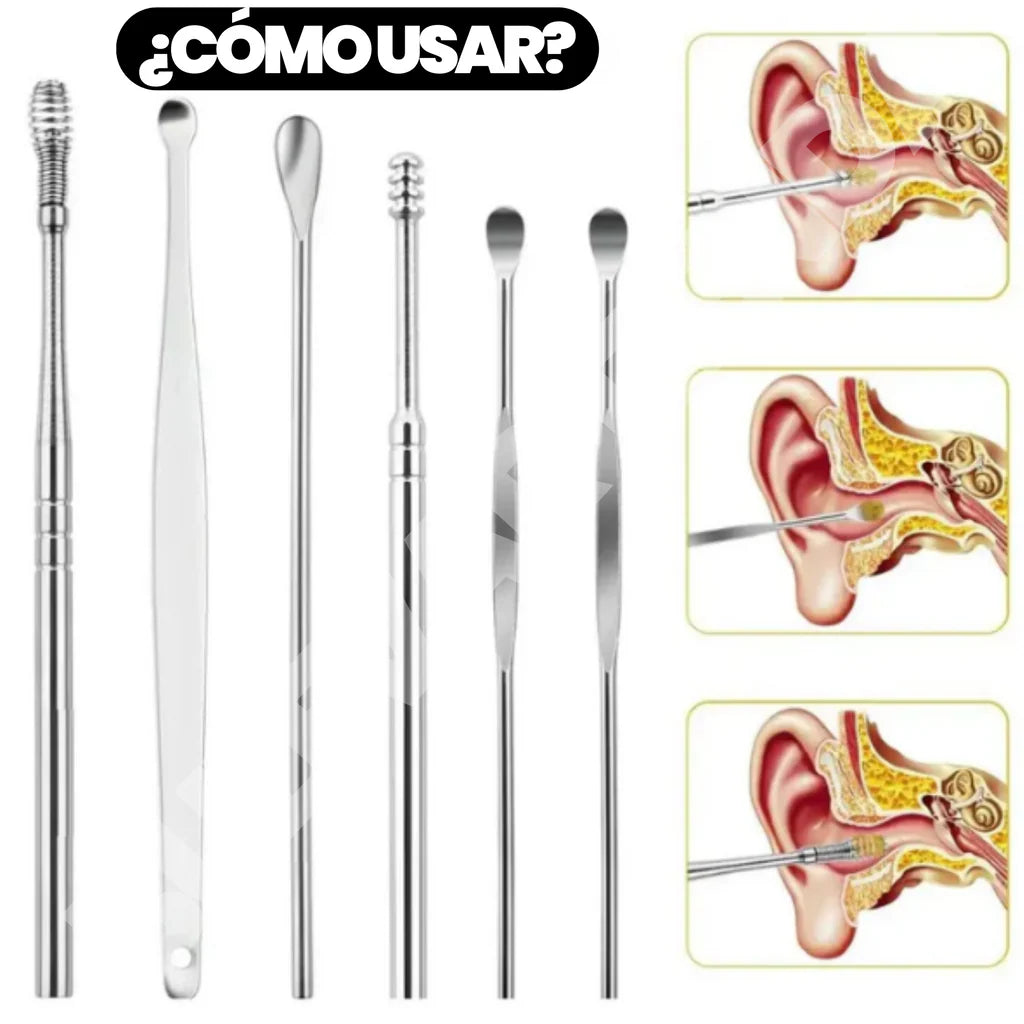 2x1 KIT PROFESIONAL X6 LIMPIA OÍDOS