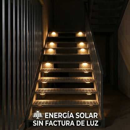 8x2 Luces Solares Premium para Escaleras