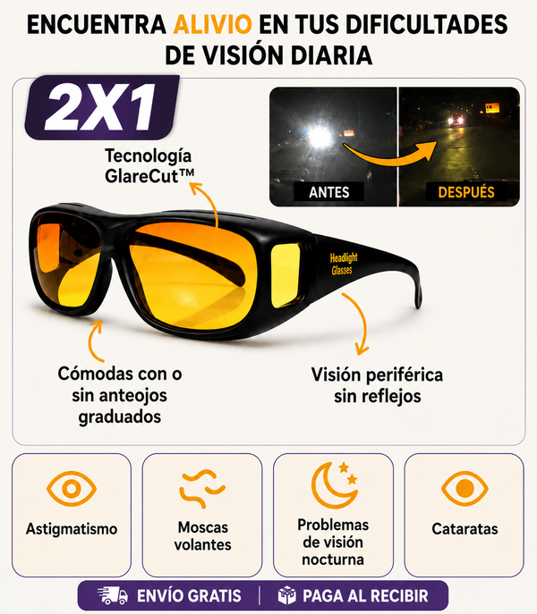 2x1 Lentes Anti Encandilamiento | Oferta 2 Lentes al precio de 1